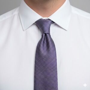 Brioni Necktie 100% Seta-Silk Hand men's  Purple  Made in  Italy